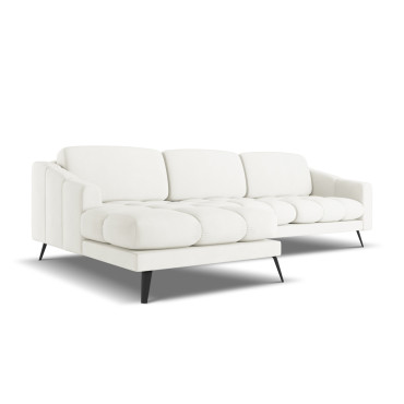 Sofa d'angle Nalu Chenille White