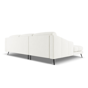 Sofa d'angle Nalu Chenille White