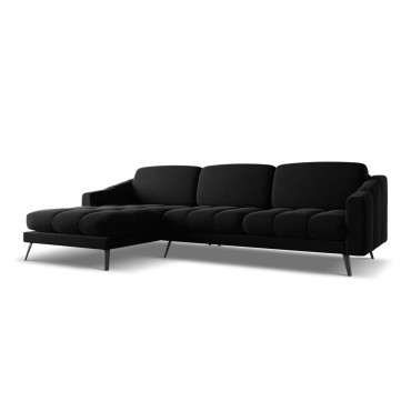 Sofa d'angle Nalu Velours Black