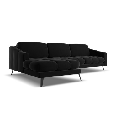 Sofa d'angle Nalu Velours Black