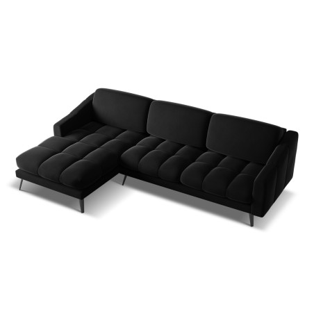 Sofa d'angle Nalu Velours Black