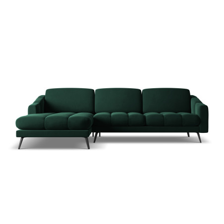 Sofa d'angle Nalu Velours Bottle green