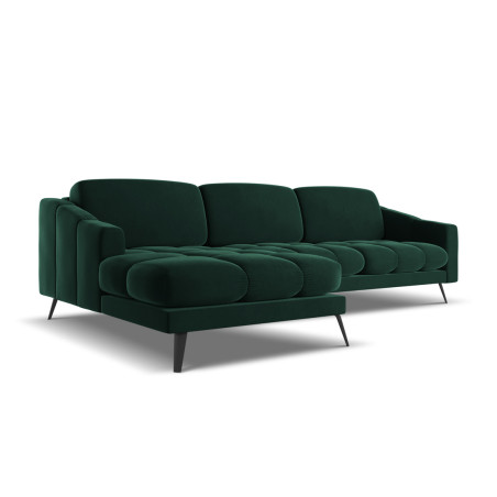 Sofa d'angle Nalu Velours Bottle green