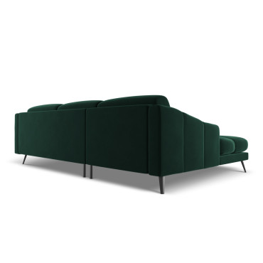 Sofa d'angle Nalu Velours Bottle green