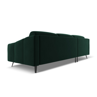 Sofa d'angle Nalu Velours Bottle green