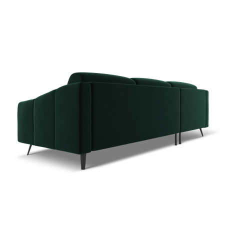 Sofa d'angle Nalu Velours Bottle green