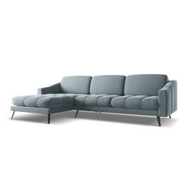 Sofa d'angle Nalu Velours Light blue