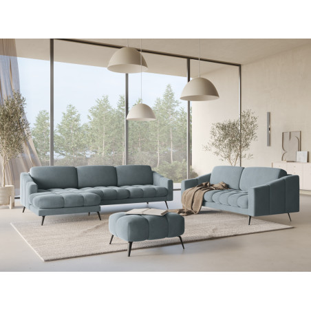 Sofa d'angle Nalu Velours Light blue