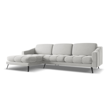 Sofa d'angle Nalu Velours Silver