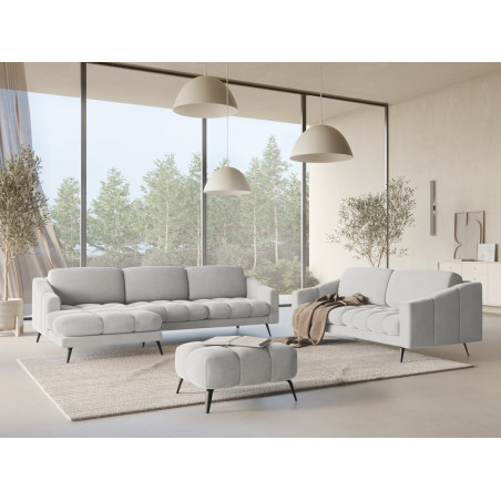 Sofa d'angle Nalu Velours Silver