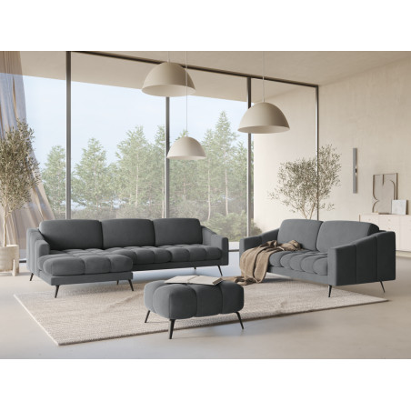 Sofa d'angle Nalu Velours Steel