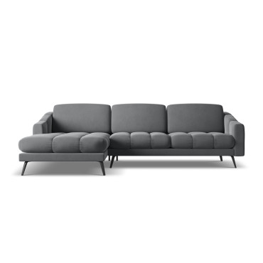 Sofa d'angle Nalu Velours Steel