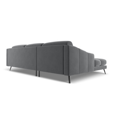 Sofa d'angle Nalu Velours Steel