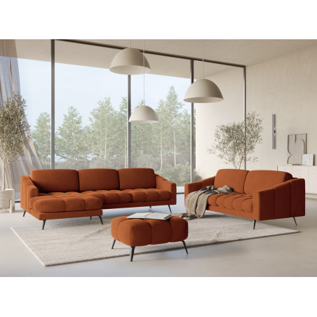 Sofa d'angle Nalu Velours Terracotta