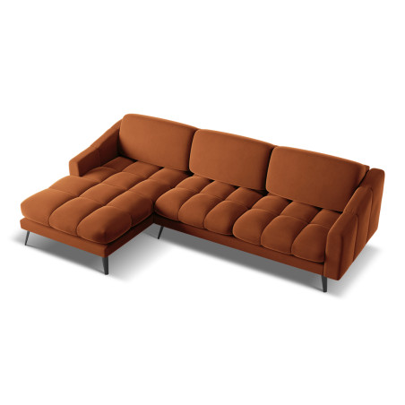 Sofa d'angle Nalu Velours Terracotta