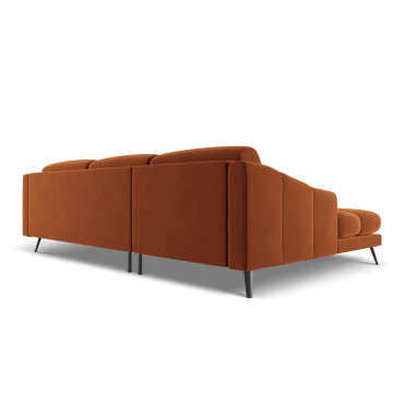 Sofa d'angle Nalu Velours Terracotta