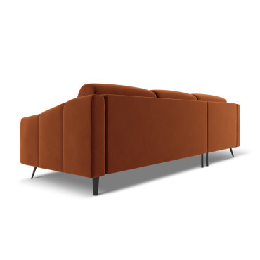 Sofa d'angle Nalu Velours Terracotta