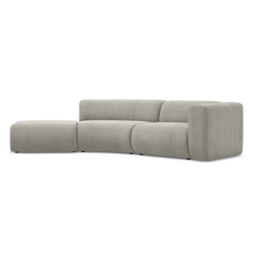 Sofa modulable ouvert 4 places Ekahi Chenille Beige