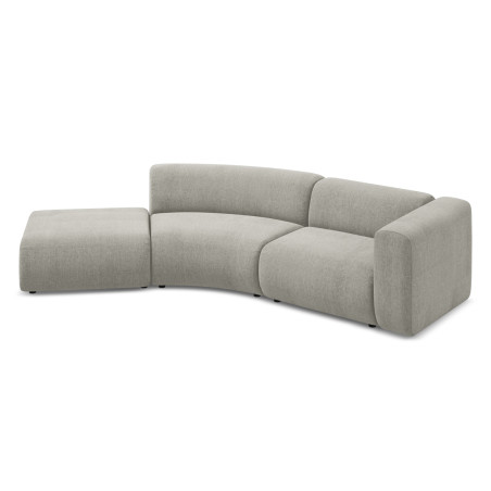 Sofa modulable ouvert 4 places Ekahi Chenille Beige