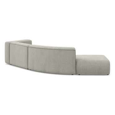 Sofa modulable ouvert 4 places Ekahi Chenille Beige