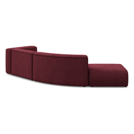 Sofa modulable ouvert 4 places Ekahi Chenille Claret