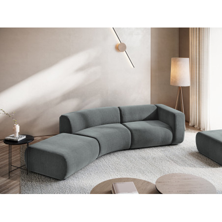 Sofa modulable ouvert 4 places Ekahi Chenille Graphite