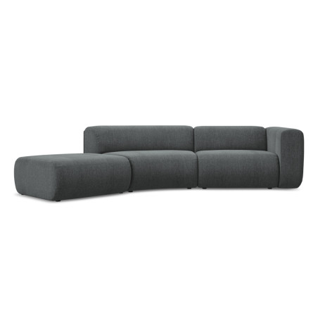 Sofa modulable ouvert 4 places Ekahi Chenille Graphite