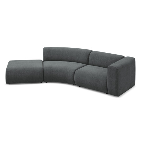 Sofa modulable ouvert 4 places Ekahi Chenille Graphite