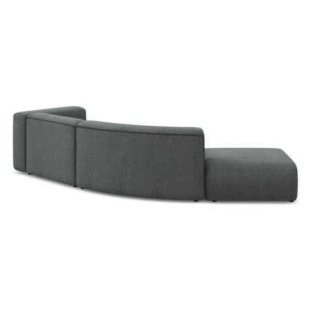 Sofa modulable ouvert 4 places Ekahi Chenille Graphite