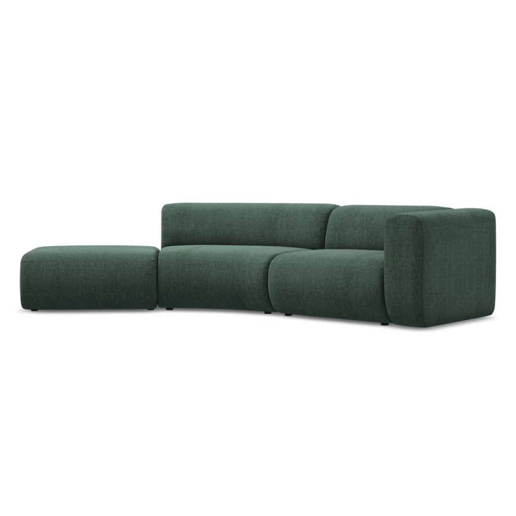 Sofa modulable ouvert 4 places Ekahi Chenille Green