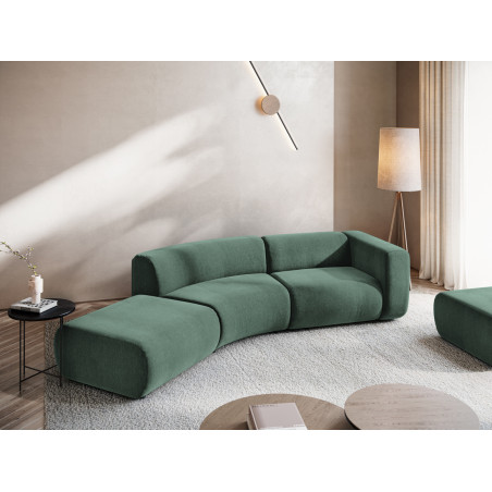 Sofa modulable ouvert 4 places Ekahi Chenille Green