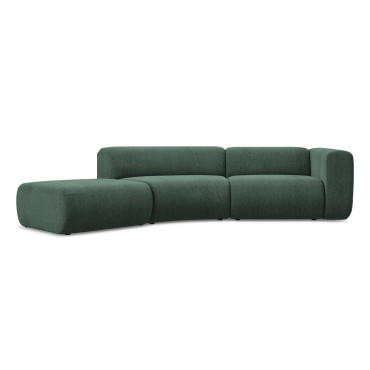 Sofa modulable ouvert 4 places Ekahi Chenille Green