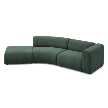 Sofa modulable ouvert 4 places Ekahi Chenille Green