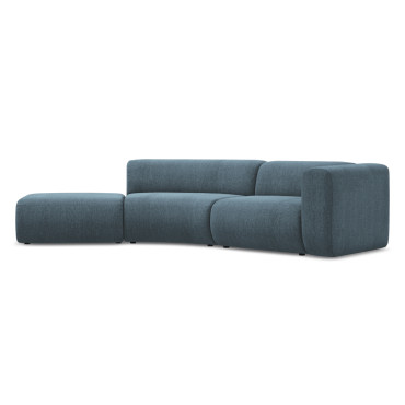 Sofa modulable ouvert 4 places Ekahi Chenille Jeans