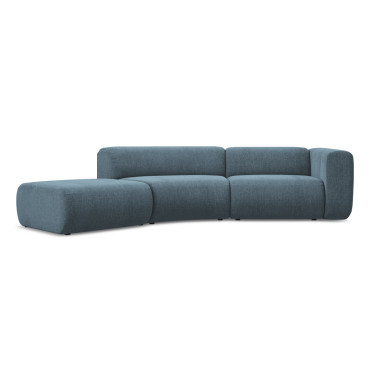 Sofa modulable ouvert 4 places Ekahi Chenille Jeans