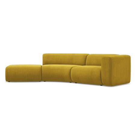 Sofa modulable ouvert 4 places Ekahi Chenille Mustard