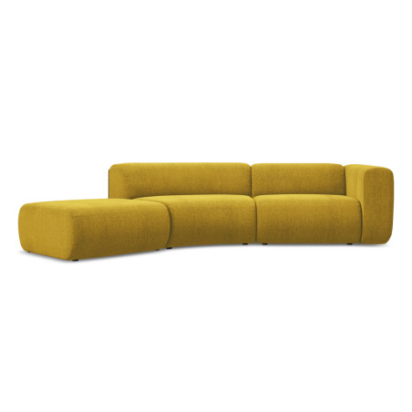 Sofa modulable ouvert 4 places Ekahi Chenille Mustard