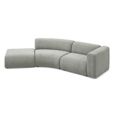 Sofa modulable ouvert 4 places Ekahi Chenille Taupe