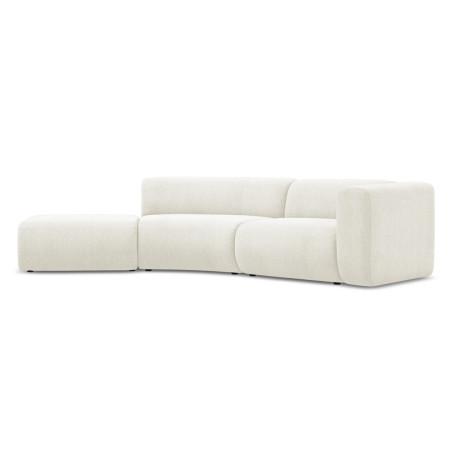 Sofa modulable ouvert 4 places Ekahi Chenille White