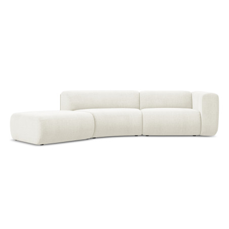 Sofa modulable ouvert 4 places Ekahi Chenille White