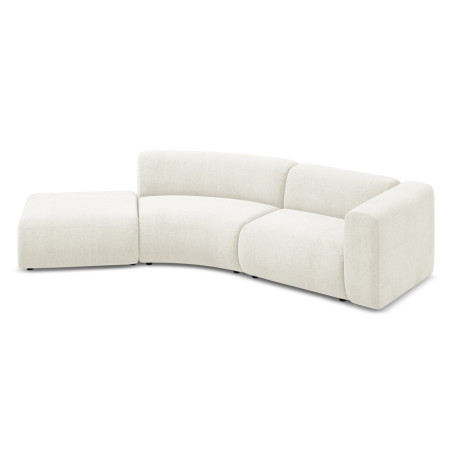 Sofa modulable ouvert 4 places Ekahi Chenille White