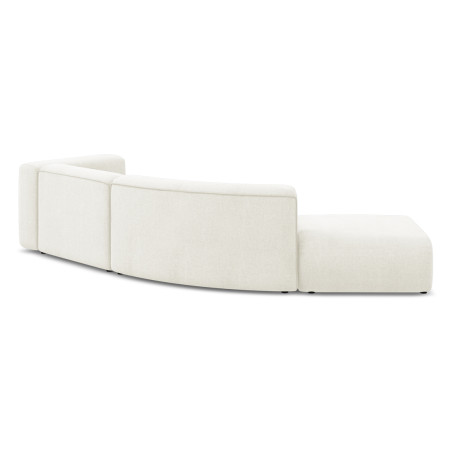 Sofa modulable ouvert 4 places Ekahi Chenille White