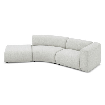 Sofa modulable ouvert 4 places Ekahi Tissu Beige