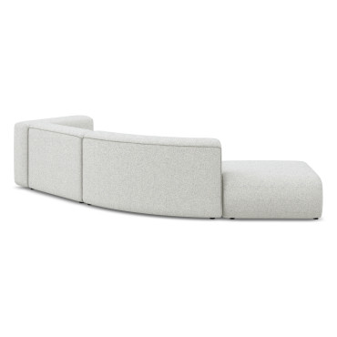 Sofa modulable ouvert 4 places Ekahi Tissu Beige