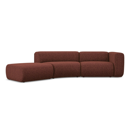 Sofa modulable ouvert 4 places Ekahi Tissu Burgundy