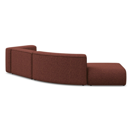 Sofa modulable ouvert 4 places Ekahi Tissu Burgundy