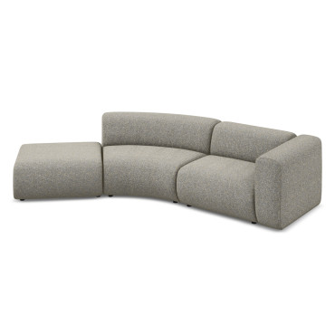 Sofa modulable ouvert 4 places Ekahi Tissu Dark beige