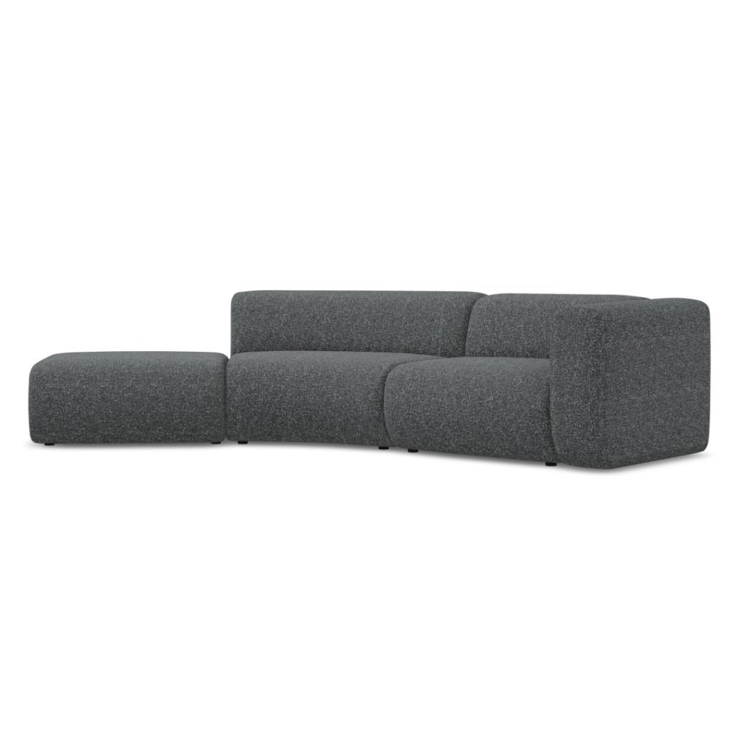 Sofa modulable ouvert 4 places Ekahi Tissu Graphite