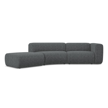 Sofa modulable ouvert 4 places Ekahi Tissu Graphite