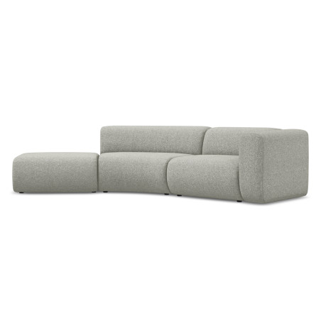 Sofa modulable ouvert 4 places Ekahi Tissu Light gray